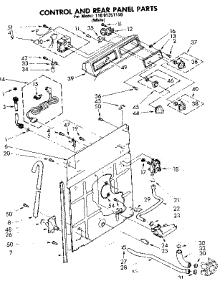 Control And Rear Panel Parts parts for Kenmore Washer 110.81351110 (11081351110, 110 81351110) from AppliancePartsPros.com