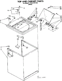 Top And Cabinet Parts parts for Kenmore Washer 110.81351110 (11081351110, 110 81351110) from AppliancePartsPros.com