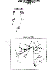 Wiring Harness Parts parts for Kenmore Washer 110.81351110 (11081351110, 110 81351110) from AppliancePartsPros.com