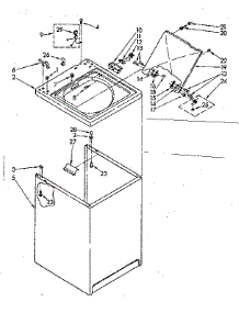 Top And Cabinet Parts parts for Kenmore Washer 110.81360820 (11081360820, 110 81360820) from AppliancePartsPros.com