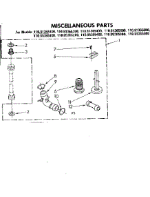 Miscellaneous Parts parts for Kenmore Washer 110.81365600 (11081365600, 110 81365600) from AppliancePartsPros.com