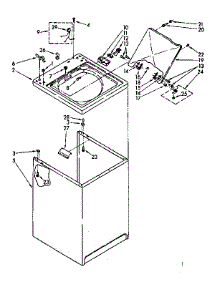 Top And Cabinet Parts parts for Kenmore Washer 110.81375420 (11081375420, 110 81375420) from AppliancePartsPros.com