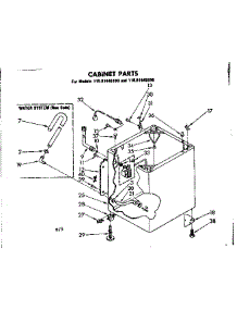 Cabinet Parts parts for Kenmore Washer 110.81445100 (11081445100, 110 81445100) from AppliancePartsPros.com