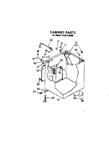 Cabinet Parts parts for Kenmore Washer 110.81475300 (11081475300, 110 81475300) from AppliancePartsPros.com