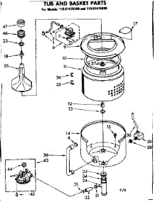 Tub And Basket Parts parts for Kenmore Washer 110.81475600 (11081475600, 110 81475600) from AppliancePartsPros.com