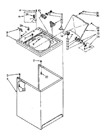 Top And Cabinet Parts parts for Kenmore Washer 110.81476430 (11081476430, 110 81476430) from AppliancePartsPros.com