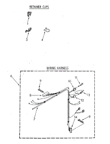 Retainer Clips & Wiring Harness parts for Kenmore Washer 110.81821100 (11081821100, 110 81821100) from AppliancePartsPros.com