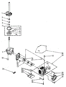 Brake, Clutch, Gearcase, Motor, And Pump parts for Kenmore Washer 110.81821100 (11081821100, 110 81821100) from AppliancePartsPros.com
