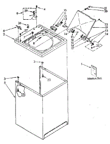Top And Cabinet parts for Kenmore Washer 110.81862700 (11081862700, 110 81862700) from AppliancePartsPros.com