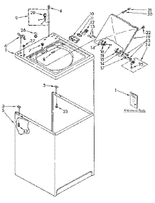 Top And Cabinet parts for Kenmore Washer 110.81862710 (11081862710, 110 81862710) from AppliancePartsPros.com