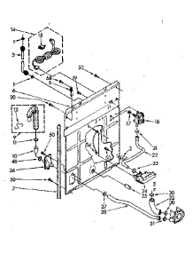 Rear Panel Parts parts for Kenmore Washer 110.81863700 (11081863700, 110 81863700) from AppliancePartsPros.com
