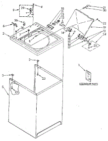 Top And Cabinet parts for Kenmore Washer 110.81863820 (11081863820, 110 81863820) from AppliancePartsPros.com
