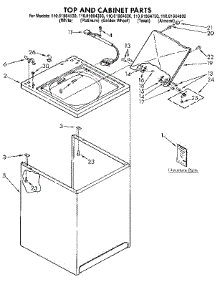 Top And Cabinet parts for Kenmore Washer 110.81864130 (11081864130, 110 81864130) from AppliancePartsPros.com