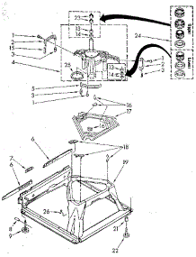Machine Base parts for Kenmore Washer 110.81864320 (11081864320, 110 81864320) from AppliancePartsPros.com