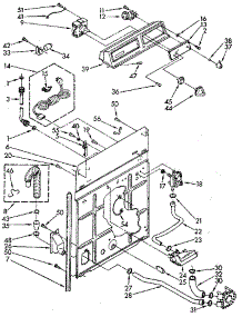 Console And Rear Panel parts for Kenmore Washer 110.81921100 (11081921100, 110 81921100) from AppliancePartsPros.com