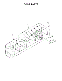 Door Parts parts for Kenmore Dryer 110.81952710 (11081952710, 110 81952710) from AppliancePartsPros.com