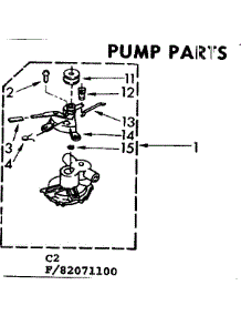 Pump Parts parts for Kenmore Washer 110.82071100 (11082071100, 110 82071100) from AppliancePartsPros.com