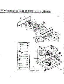 Top And Console Parts parts for Kenmore Washer 110.82072800 (11082072800, 110 82072800) from AppliancePartsPros.com