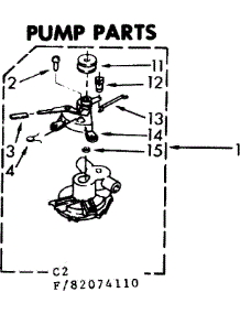 Pump Parts parts for Kenmore Washer 110.82074110 (11082074110, 110 82074110) from AppliancePartsPros.com