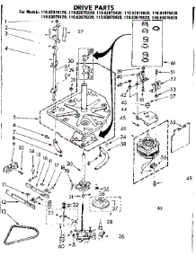 Drive Parts parts for Kenmore Washer 110.82075120 (11082075120, 110 82075120) from AppliancePartsPros.com