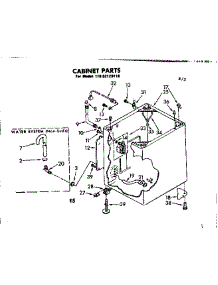Cabinet Parts parts for Kenmore Washer 110.82120110 (11082120110, 110 82120110) from AppliancePartsPros.com