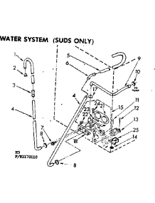 Water System Suds Only parts for Kenmore Washer 110.82170610 (11082170610, 110 82170610) from AppliancePartsPros.com