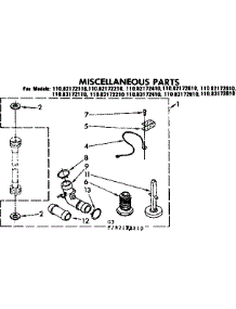 Miscellaneous Parts parts for Kenmore Washer 110.82172210 (11082172210, 110 82172210) from AppliancePartsPros.com