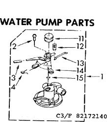 Water Pump Parts parts for Kenmore Washer 110.82172240 (11082172240, 110 82172240) from AppliancePartsPros.com