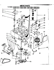 Drive Parts parts for Kenmore Washer 110.82174410 (11082174410, 110 82174410) from AppliancePartsPros.com