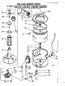 Tub And Basket Parts parts for Kenmore Washer 110.82174610 (11082174610, 110 82174610) from AppliancePartsPros.com