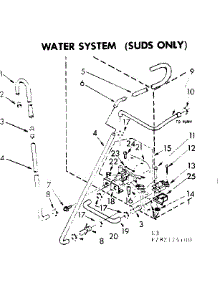 Water System Suds Only parts for Kenmore Washer 110.82174800 (11082174800, 110 82174800) from AppliancePartsPros.com