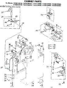 Cabinet Parts parts for Kenmore Washer 110.82194450 (11082194450, 110 82194450) from AppliancePartsPros.com