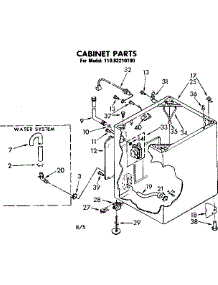 Cabinet Parts parts for Kenmore Washer 110.82210100 (11082210100, 110 82210100) from AppliancePartsPros.com