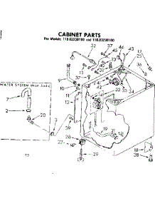 Cabinet Parts parts for Kenmore Washer 110.82230100 (11082230100, 110 82230100) from AppliancePartsPros.com