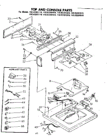 Top And Console Parts parts for Kenmore Washer 110.82261810 (11082261810, 110 82261810) from AppliancePartsPros.com