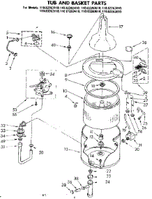Tub And Basket Parts Non-Suds Only parts for Kenmore Washer 110.82263110 (11082263110, 110 82263110) from AppliancePartsPros.com