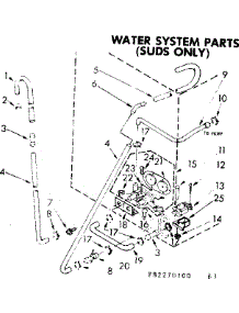 Water System Parts Suds Only parts for Kenmore Washer 110.82270600 (11082270600, 110 82270600) from AppliancePartsPros.com
