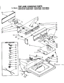 Top And Console Parts parts for Kenmore Washer 110.82270620 (11082270620, 110 82270620) from AppliancePartsPros.com