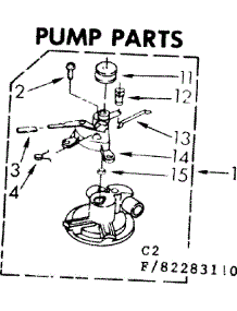 Pump Parts parts for Kenmore Washer 110.82283110 (11082283110, 110 82283110) from AppliancePartsPros.com