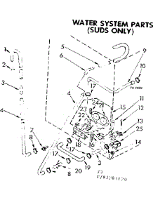 Water System Parts Suds Only parts for Kenmore Washer 110.82283820 (11082283820, 110 82283820) from AppliancePartsPros.com