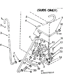 Water Pump Parts Suds parts for Kenmore Washer 110.82370610 (11082370610, 110 82370610) from AppliancePartsPros.com