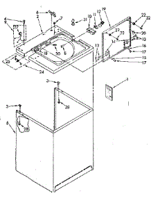 Top And Cabinet Parts parts for Kenmore Washer 110.82405120 (11082405120, 110 82405120) from AppliancePartsPros.com