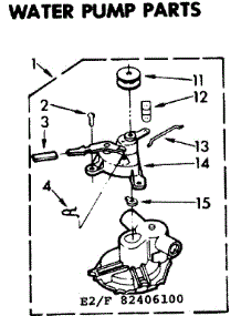 Water Pump Parts parts for Kenmore Washer 110.82406200 (11082406200, 110 82406200) from AppliancePartsPros.com