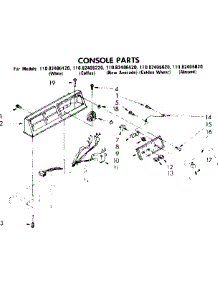Console Parts parts for Kenmore Washer 110.82406620 (11082406620, 110 82406620) from AppliancePartsPros.com