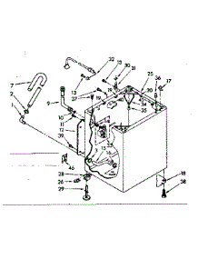 Cabinet Parts parts for Kenmore Washer 110.82406630 (11082406630, 110 82406630) from AppliancePartsPros.com