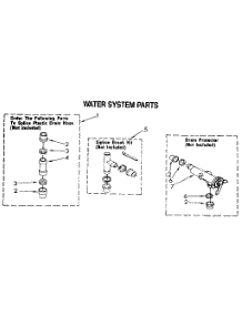 Water System parts for Kenmore Washer 110.82427140 (11082427140, 110 82427140) from AppliancePartsPros.com