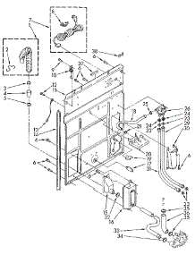 Rear Panel parts for Kenmore Washer 110.82427310 (11082427310, 110 82427310) from AppliancePartsPros.com