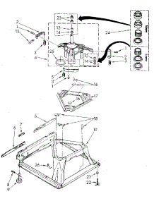 Machine Base parts for Kenmore Washer 110.82427630 (11082427630, 110 82427630) from AppliancePartsPros.com