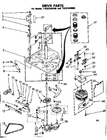 Drive Parts parts for Kenmore Washer 110.82440600 (11082440600, 110 82440600) from AppliancePartsPros.com
