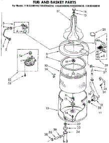Tub And Basket Parts parts for Kenmore Washer 110.82440810 (11082440810, 110 82440810) from AppliancePartsPros.com